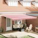 Maison Exclusive - Pare-soleil à commande électrique, 4,5 x 3 mètres, à rayures rouges et blanches