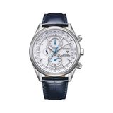 Citizen AT8260-18A Horloge - Leer - Blauw - Ø 43 mm