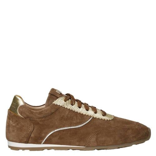 Babouche She-216 suède sneakers - cognac/goud