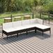 The Living Store Loungeset - PE-rattan - Modulair - Zwart - 57x69x69 cm - Stabiel frame