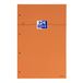 Oxford Collegeblok, geruit, grote Franse liniëring, 160 pagina's, A4, oranje, 5 stuks