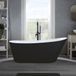Hudson Reed Baignoire îlot moderne - Noir (Midnight Black) et trop-plein noir | 150cm x 75cm | Otterton