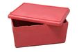 Wissner RE-Wood® grote opbergbox met deksel, kleur: rood