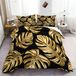 Elzusha - Housse de couette avec imprimé de plantes tropicales pour lit king size