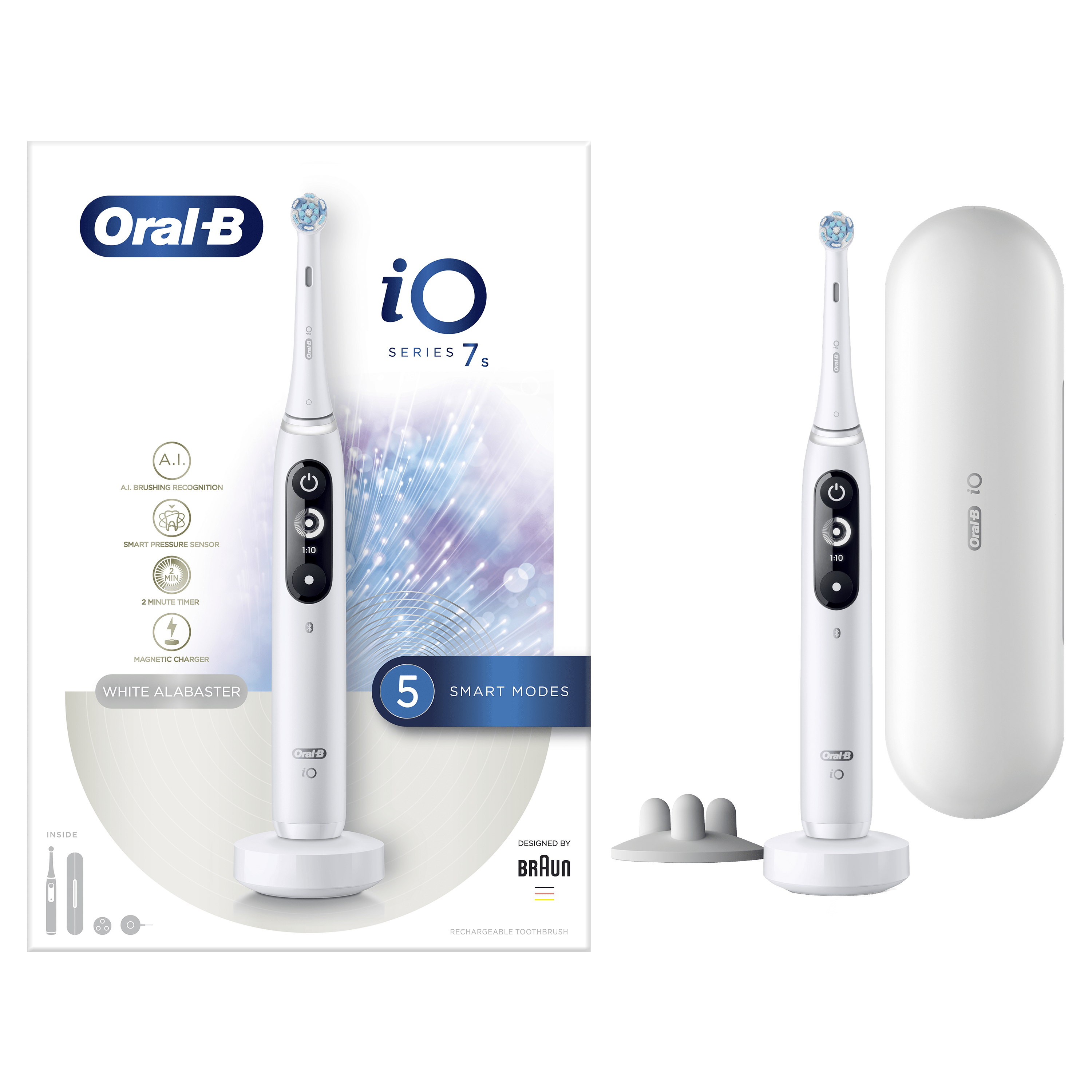 Oral-B iO - 7s - Elektrische Tandenborstel Wit Powered By Braun