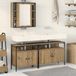 vidaXL Meuble de salle de bain, 3 pièces, marron, 80 x 30 x 60 cm