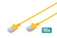 Digitus DK-1618-015S-Y-10 Netwerkkabel Geel 1,5 m Cat6 U/UTP Rond