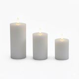 Merkloos Relaxdays LED-kaarsen - 3 stuks - lichtgrijs