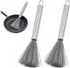 Inox Pottenborstel - Afwasborstel met Lange Steel - 2 Stuks - Zilver