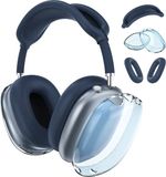 Siliconen MMOBIEL Siliconen Hoes voor AirPods Max Hooftelefoons - Transparant Zacht TPU Oorschelp Beschermhoes, Siliconen Oorkussens Beschermhoes, Hoofdband Beschermhoes - Anti-Kras Beschermer - Blauw