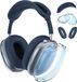 MMOBIEL Housse en silicone pour AirPods Max - Housse de protection souple en TPU transparent pour écouteurs, housse de protection en silicone pour coussinets d'oreille, housse de protection pour bandeau - Protecteur anti-rayures - Bleu