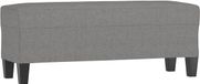 vidaXL Bankje 100x35x41 cm stof donkergrijs