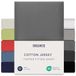 Dreamzie Hoeslaken Dekmatras 90x200 cm - 100x200 cm, 100% Katoen Jersey, Dekmatras Hoogte Tot 15 cm, Hypoallergeen, Oeko-Tex, Antraciet