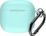 Hurtel AirPods 4 Siliconen hoesje met karabijnhaak - Mintgroen