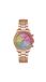 Guess GW0483L3 dameskwartshorloge met roze wijzerplaat, analoge weergave en roségoudkleurige armband