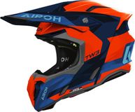 Airoh Twist 3 Fancy Motocrosshelm Blauw/Neon-Oranje XS