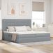 Maison Exclusive Lit coffre exclusif avec matelas, couleur gris clair, dimensions 200 x 200 cm, revêtement en tissu