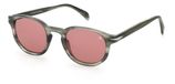 David Beckham Sonnenbrille 1007/s Herren Rund Grau/Rosa