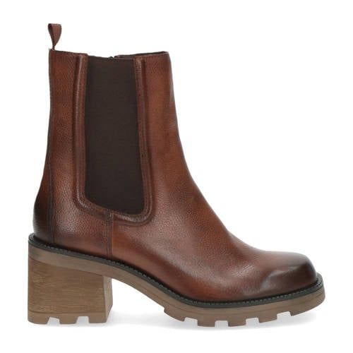 Caprice Arista Leather Ankle Boots - Cognac