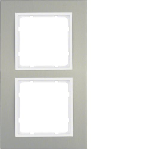 Hager Berker 10123904 - Veiligheidsplaatjes voor stopcontacten - wit, aluminium
