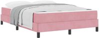 vidaXL Boxspringbed met matras, Roze, 160 x 200 cm, Stof