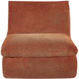 Vente-unique Fauteuil in terracotta textuurstof LOLEVA