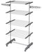 StarTech Wasklemroede Wasmachine 5 niveaus Opvouwbaar Snelopklapsysteem 142 x 55 x 172 cm RVS en ABS Grijs