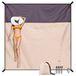 SKYREH Stranddeken, waterdicht, zandbestendig, grote strandmat, 79 x 87 inch, sneldrogend, duurzaam, draagbaar, lichtgewicht, outdoor, nylon picknickdeken voor reizen, kamperen, wandelen