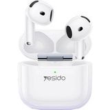 Yesido Kit mains libres Bluetooth Yesido TWS32, TWS, ANC, Blanc