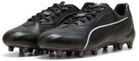 Puma King Platinum FG/AG Voetbalschoenen Mannen Leer Zwart/Goud Maat 44