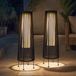 Set de 2 lampes solaires, aspect rotin, étanche, pour terrasse et jardin