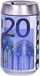 Merkloos / Sans marque Concorde Iberica Spaarpot blik - 20 euro biljet print - metaal - D7 x H12 cm