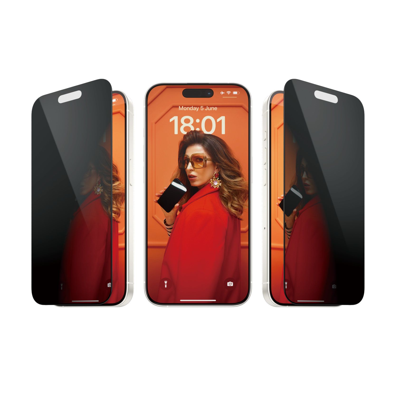 PanzerGlass Ultra-Wide Fit Privacy Screenprotector for Apple iPhone 15 Pro - Glass