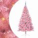 vidaXL - Kunststof - Voorverlichte - Kerstboom - met - 300 - LED - Roze - 240 - cm - PVC