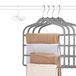 Fluwelen Tinfol 4 stuks fluwelen kleerhangers voor broeken, ruimtebesparend, kleerhangers voor broeken, jeans, broeken, meerlaagse kleerhangers, perfect voor broeken, jeans (grijs)