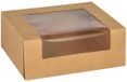 PAPSTAR 25 Sushi schalen, karton hoekig 4,5 cm x 19,5 cm x 7 cm bruin