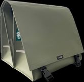 Clarijs Fietstas dubbel XL PVC 46L met uitsparing matt olijf
