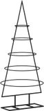 vidaXL Kerstboom van metaal voor decoratie, zwart, 90 cm