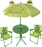 Merkloos Tuinset Kinderen - met parasol - kikker - groen