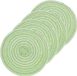Merkloos Ronde placemats - Gevlochten matten - Eettafeldecoratie - Handgeweven vakmanschap - 4 stuks 18 cm - Groen