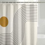 Americanflat Boho douchegordijn van 100% polyester met 12 haken - douchegordijnen voor badkamer - art douchegordijn van Tetyana Karankovska 71 x 74 cm