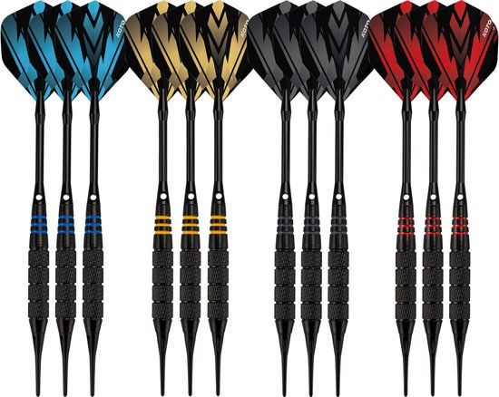 KOTO Brass MultiSet Darts - 16 Gram - Soft Tip Darts - 3-Pack
