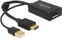 DeLOCK Premium HDMI naar DisplayPort Adapter - 0.2m - Zwart