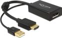 DeLOCK Premium HDMI naar DisplayPort Adapter - 0.2m - Zwart