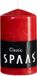 Spaas Cilinderkaars/stompkaars - rood - 1x - 6 x 10 cm - 25 branduren - horeca kaarsen
