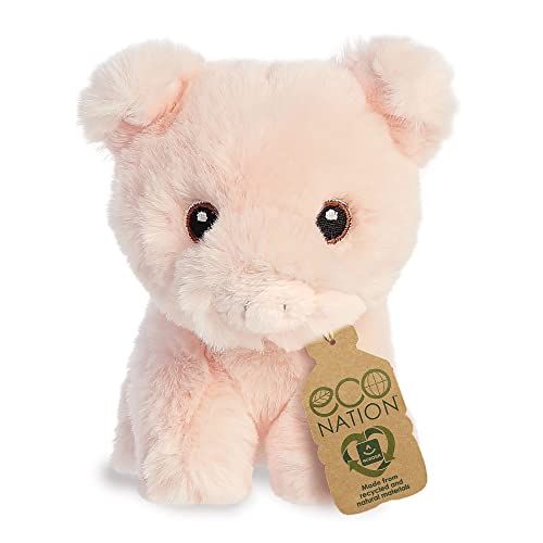 Aurora 35075, Eco Nation Mini Varken, 5In, Zacht Speelgoed, Roze
