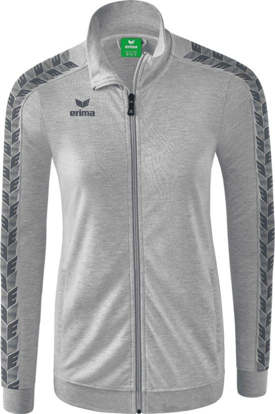 Erima Essential Team Tracktop Jacket Women - Light Grey Melange / Slate Grey - Size 38
