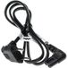 vhbw Netzkabel Schutzkontaktstecker Ersatz für Pari Boy 00682465 für Kaltgeräte z.B. PC Monitor Computer Drucker - C7 Buchse, 1 m, Gewinkelt