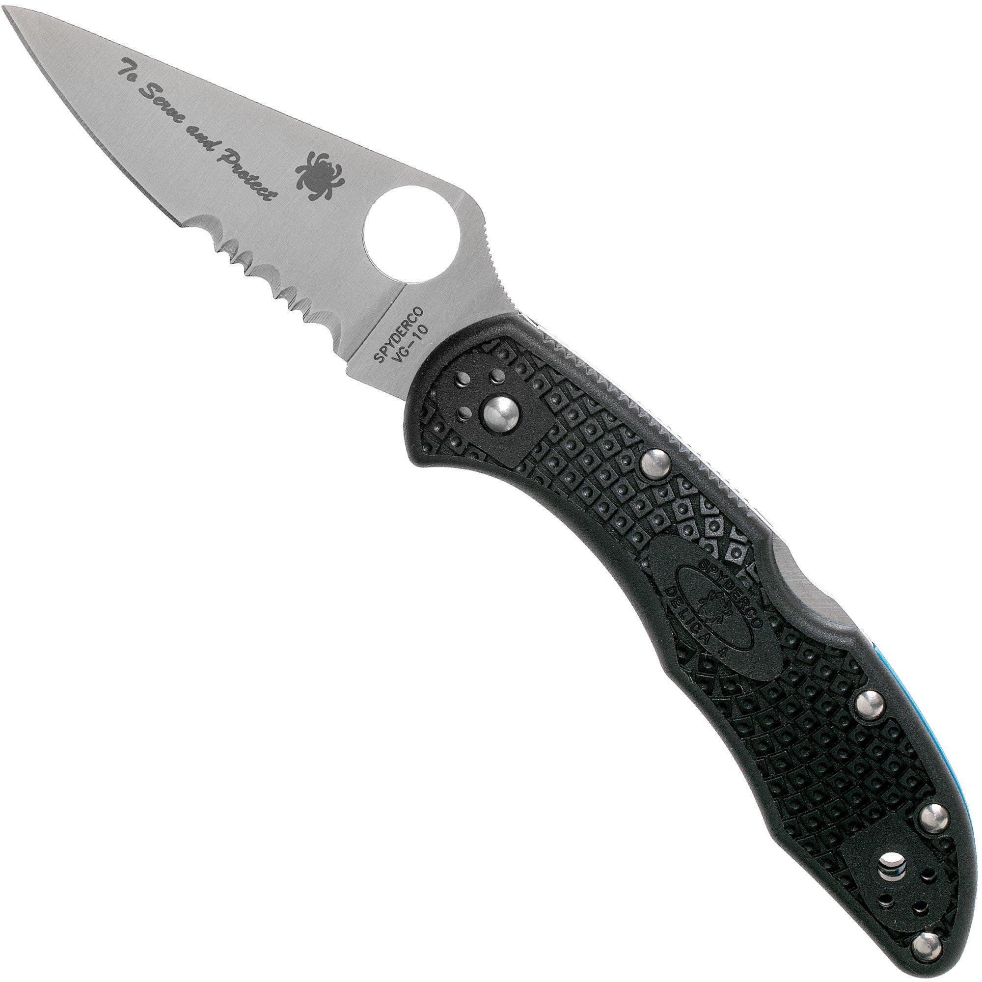 Spyderco Delica 4 Thin Blue Line C11FPSBKBL zakmes