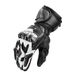 SHIMA RS-3 Motorhandschoenen voor heren, leer, lange zomer, motorhandschoenen, bescherming, touchscreen, tochten, leren handschoenen, geventileerd, versterkte ruitenwissers (mannen, wit, M)